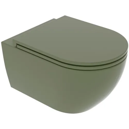 Унитаз подвесной GSG Ceramic Design Like LKWCSO026 оливковый матовый