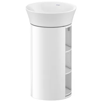 Duravit White Tulip Тумбочка напольная, 751x350x410 мм, 2 дерев. полки, цвет: белый высокоглянцевый