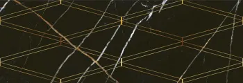 Керамическая плитка Eletto Ceramica Black&Gold Black&Gold Rombi 24.2x70 24.2x70 см 588112001