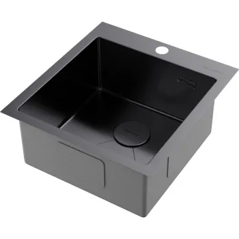 Мойка кухонная Omoikiri Akisame 46-GM вороненая сталь 4973095