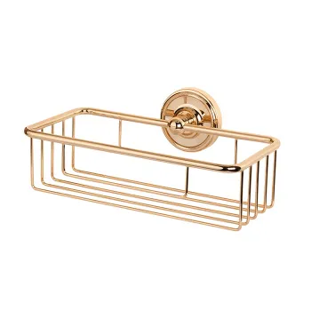 Подвесная полочка-решетка прямоугольная Tw Bristol 527 24x14xh7, светлое золото TWBR527gold