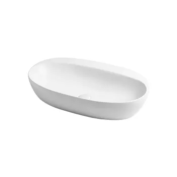 Раковина накладная Azzurra Elegance Circle 70х42см без отв. под смеситель, белый ELLA070420C0BI/(ECI70 bi)*0