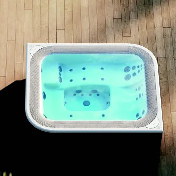 Минибассейн Jacuzzi Profile 2350х2110х930 мм., встраиваемый, с переливной решеткой, комплектация BASE, Platinum PFLP1023050