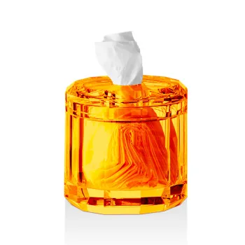 Диспенсер для салфеток Decor Walther Kristall KB 15x15 хрустальное стекло, янтарь 931581