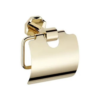 Держатель туалетной бумаги с крышкой THG Nihal Porcelaine Ivoire U2N-F30-538AC soft gold