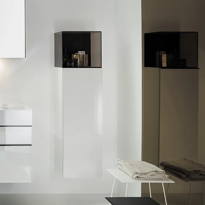 Burgbad Yumo Шкаф подвесной 35x32x128 см, цвет: белый SFKK035LF3193