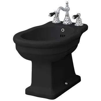 Биде напольное Artceram HERMITAGE 55х36, с 1 отв под смеситель с креплением, черный HEB002 03 00 nero