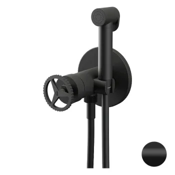 Смеситель с гигиеническим душем Remer Chrono черный матовый CH65WNO