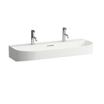 Laufen Sonar SONAR раковина для установки на поверхность 1000x420x140 мм, 2 отв. под  смеситель, белый (ВРЕМЕННО не поставляем!)