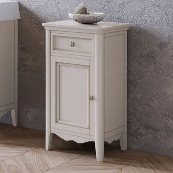 Тумба под раковину Tw Veronica 50.2/45x40/37.4xh86.7, 1 распашная дверка 1 выдвижной ящик, доводчики Blum, петли слева-SX,, vintage, ручки riflesso VER2150S-V