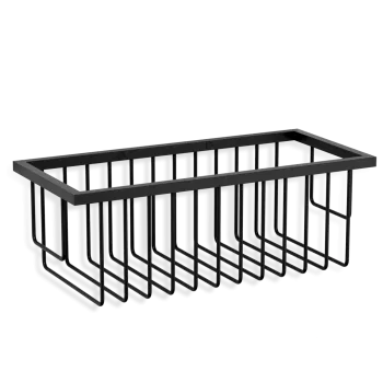 Корзина универсальная Decor Walther WA WND1 26x12x9.5см для душа, подвесная, черный матовый 703260