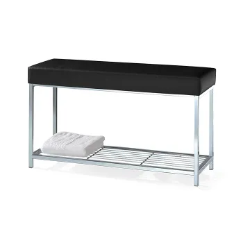 Скамья с полочкой Decor Walther DW 67 90x30x52 хром/черный 503305