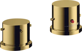 Axor Starck Смеситель на борт ванны, на 2 отв., термостатический, цвет: полированное золото 10480990