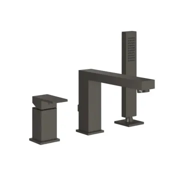 Смеситель для ванны Gessi Rettangolo 20037.707 Black Metal Brushed PVD