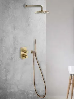 Душевая лейка Ramonsoler прямоугольная 1 режим латунь золотой 4716MROC