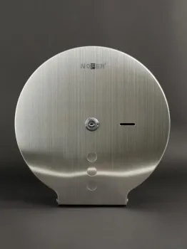 Диспенсер для туалетной бумаги Nofer круглый из нержавеющей стали матовый 05006.S