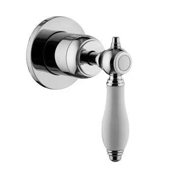 Переключатель потоков Fima Carlo Frattini Herend на 2 выхода, черные ручки, хром F5423/2CNCR