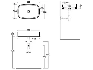 Раковина накладная Simas Foriu FO 04 bia 60 см белый