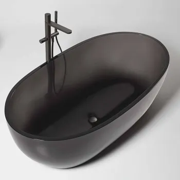 Ванна из искусственного камня Antonio Lupi Reflex 169x86 REFLEX Fume/cr