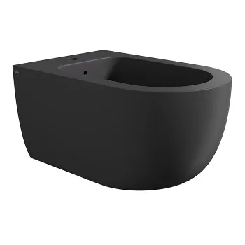 Биде подвесное Alice Unica 55х35, без комплекта крепежа FIX10, чёрный матовый, 32250108