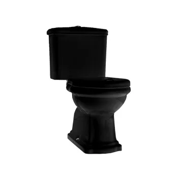 Бачок для унитаза моноблок Kerasan Retro 1012/1013, без механизма слива, черный глянцевый 108104