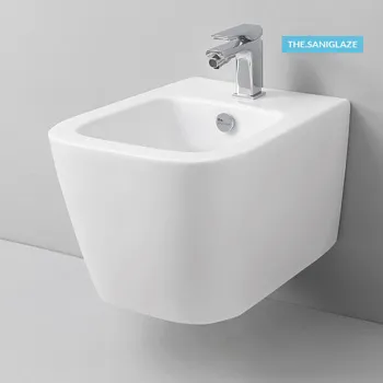 Биде подвесное Artceram A16 36х52, 1 отв., saniglaze, с креплениями, белый матовый ASB004 05 00