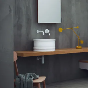 Раковина Agape Vieques 43.5x19, без отв., круглая, белый ACER0798PZZ *0