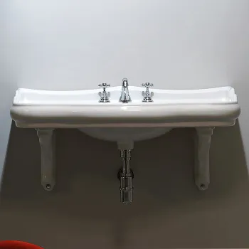 Керамический держатель для раковины Kerasan Retro 1 шт, белый, укомплектован металлич креплением, для установки требуется 2 шт. 107901