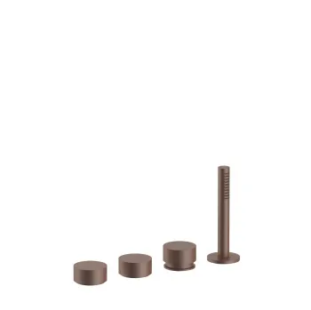 Смеситель на борт ванны Fantini Af/21 4 отв., без излива, Matt Copper PVD 27 P9 A267