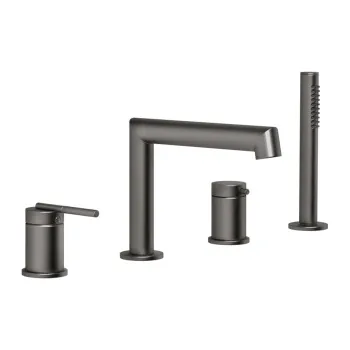 Смеситель на борт ванны Gessi Ingranaggio 63537.707 Black Metal Brushed PVD