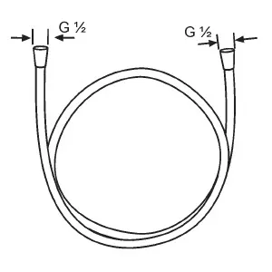 Шланг для душа, Hansgrohe, Isiflex, 1250 мм, цвет-шлифованная бронза