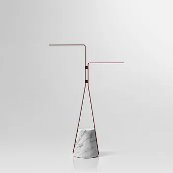 Полотенцедержатель напольный Antonio Lupi Halo 16х43х64см., база из мрамора Carrara satinato, структура Veneziano goffrato А0002457891