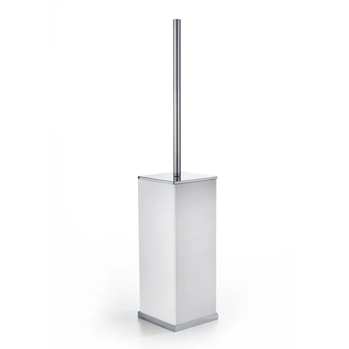 3SC Mood Deluxe White Туалетный ёршик, напольный, композит Solid Surface, цвет: белый матовый/хром  MDW17ASL