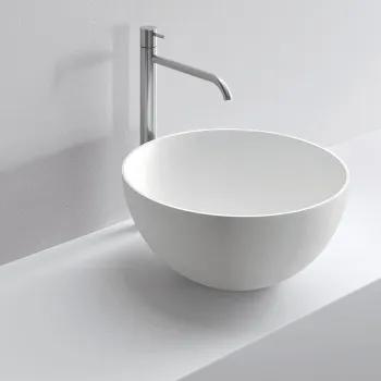 Раковина чаша Milldue BOWL 40 из CERAMILUX ,40х14, без отв для смесителя, белый матовый 2024*0 Bianco opaco