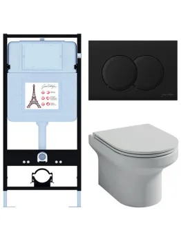 Унитаз c инсталляцией Jacob Delafon Elite E21743RU-BL