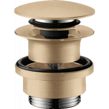 Набор для слива hansgrohe 50100140 push-open для раковины и биде, шлифованная бронза