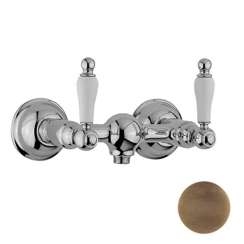 Смеситель для душа Cisal Arcana Toscana настенный, двухвентильный, бронза TS00044127 Акция