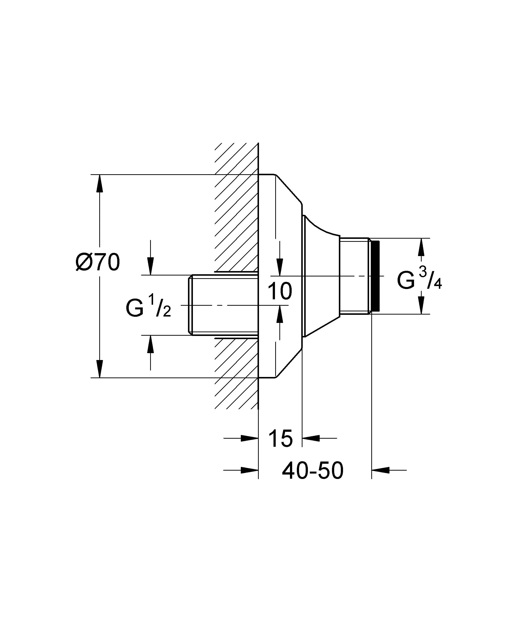 Эксцентрик S-образный Grohe 12400000