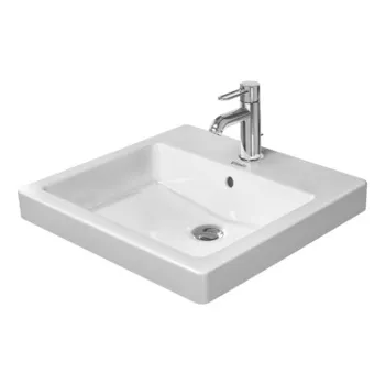 Duravit Vero Раковина  встраиваемый для встраивания сверху, с перел., с 1 отв. под смес., 500x465мм, Цвет: Белый