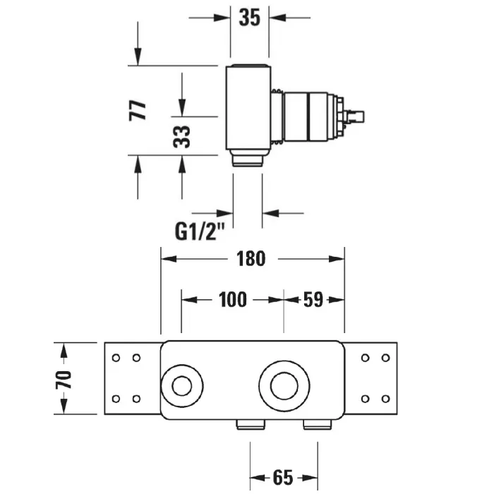 Duravit Встроенная часть однорычажного смесителя для умывальника