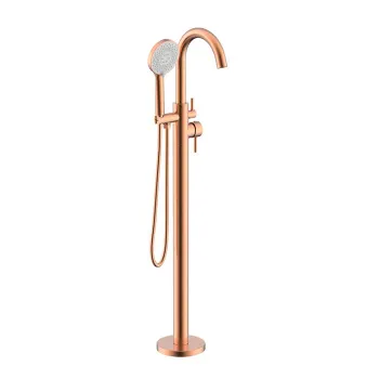 Смеситель для ванны NEMO Round Напольный ROSE GOLD NM-2354RG