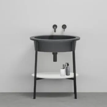 Раковина встраиваемая Cielo I Catini Catino Oval CALAO LV 70 см черный