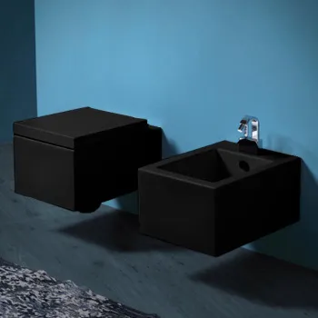 Унитаз подвесной Simas Frozen FZ18nero черный, без крепежа f85