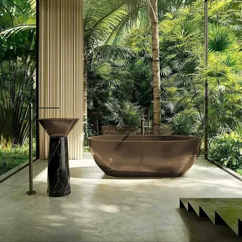 Ванна из искусственного камня Antonio Lupi Reflex 167x86 REFLEX Nebbia/graphite