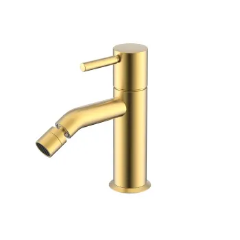 Смеситель для биде NEMO Round с донным клапаном BRUSH GOLD NM-2321BG