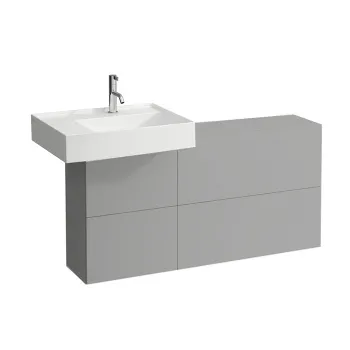 Laufen Kartell Тумба под раковину слева, 1200х270х610мм, с 1 дверцей и 2 створками, цвет: сланцево-серый