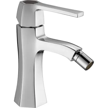 Смеситель для биде Cisal Cherie однорычажный, на 1 отверстие, без донного клапана, хром/черный CH0005646T