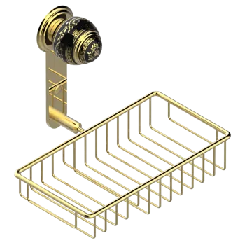 Мыльница-корзина металлическая THG Marquise Noir Decor Or A7F-F01-2620 полированное золото