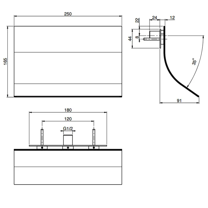 Каскад для настенного монтажа Fima Carlo Frattini Wellness хром F2623CR
