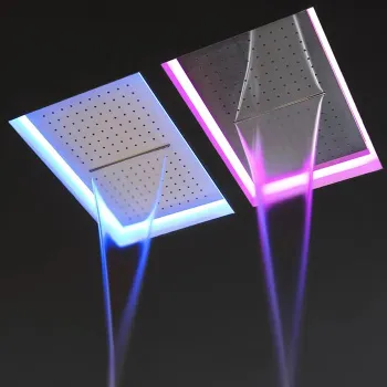 Встраиваемый верхний душ Antonio Lupi Meteo 52x35x11, с LED подсветкой, зеркальная сталь А0002423718